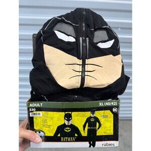 Rubies BATMAN DC Halloween Costume Hooded Jumpsuit Cosplay Adult XL MENS 40 42